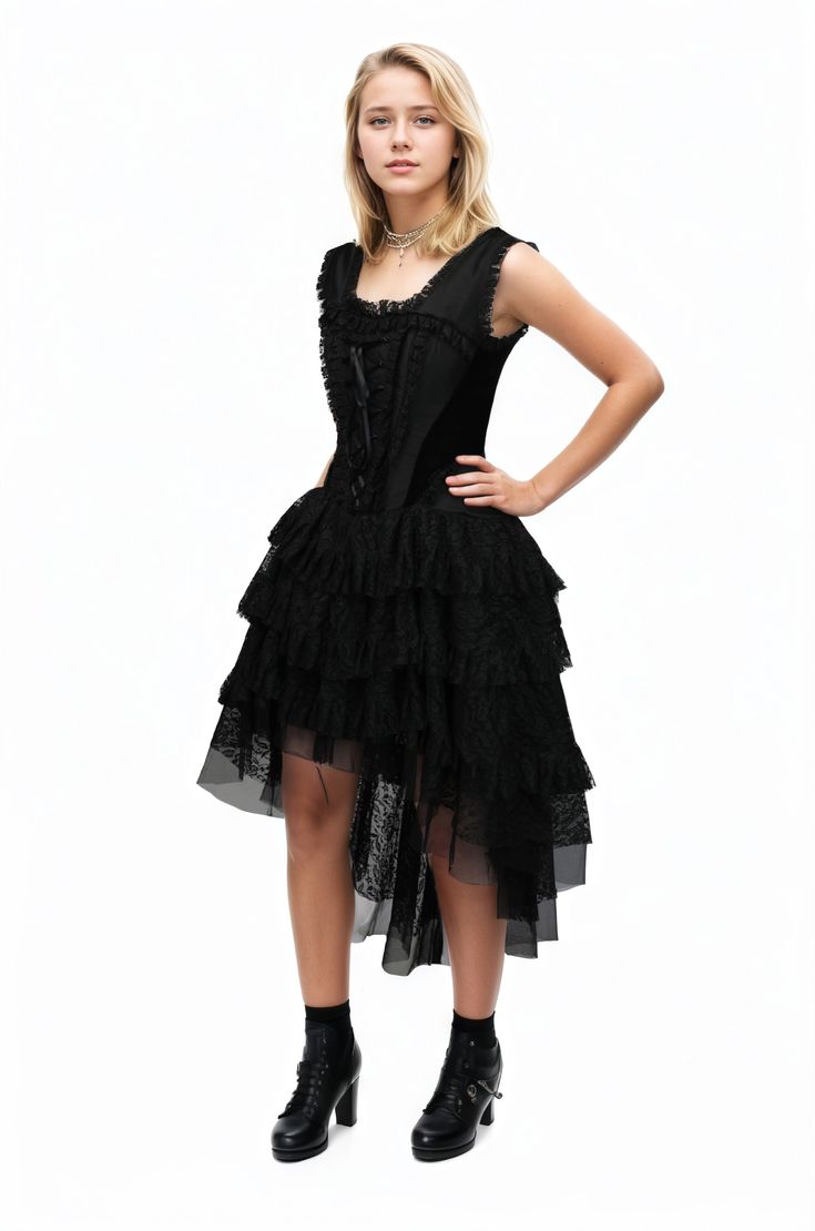 The Midnight Bloom Corset Dress